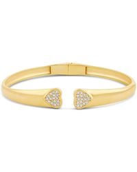 SHYMI - Open Pave Heart Bangle - Lyst