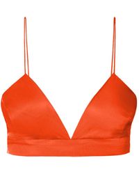AGGI by HALEWSKI - Asha Satin Nasturtium Bralette Top - Lyst