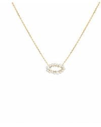 Agora Jewellery - Juliet 14K Diamond Pearl Necklace - Lyst