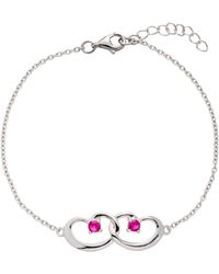 Belinda Jewelz - Ruby Interlocked Hearts Bracelet - Lyst