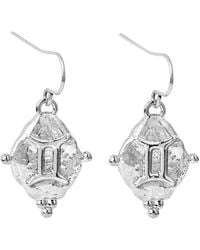 Seven Saints - Gemini Vintage-Style Dangle Earrings, Rhodium Plated - Lyst