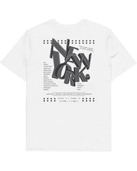Anchor and Crew - Gustatory New York Coffee Scene Organic Cotton Embroidered T-Shirt - Lyst