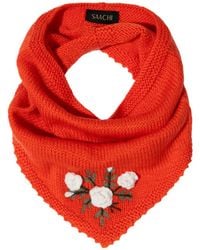 Saachi - Floral Embroidered Snood - Lyst