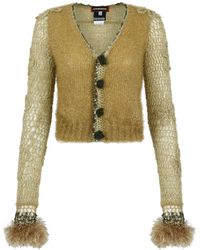 Andreeva - Camel Handmade Knit Cardigan - Lyst