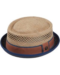 Dasmarca Hats - Neutrals Dasmarca Jake Summer Telescope Crown Lightweight Seagrass Breathable Mod Style Straw Porkpie Hat - Lyst