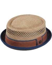 Dasmarca Hats - Neutrals Dasmarca Jake Summer Telescope Crown Lightweight Seagrass Breathable Mod Style Straw Porkpie Hat - Lyst