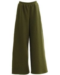 Louche - Flory Scallop Quilt Wide Leg Trouser - Lyst