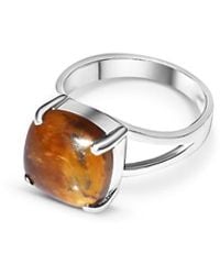 FV Jewellery - La Stèle And Tiger's Eye Square Ring - Lyst