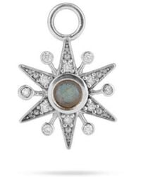 Zohreh - Limited Edition Diamond & Labradorite Star Earring Charm 9K - Lyst