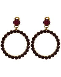 Vickisarge - Yuletide Hoop Earrings - Lyst