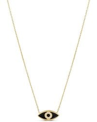 SHYMI - Enamel Evil Eye Necklace - Lyst