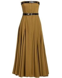 Nocturne - Strapless Double Belted Midi Dress - Lyst