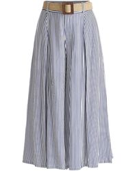 Paisie - Belted Pleated Culottes In - Lyst