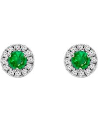 Augustine Jewels - Birthstone Halo Earrings - Lyst