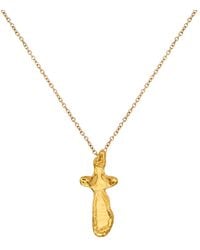 De Roms - The Covenant Molten Cross Necklace - Lyst
