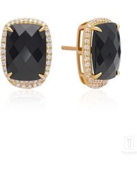 The Jewelz - Midnight Halo Spinel Earrings - Lyst
