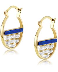 Preeti Sandhu - Ruri Lapis & Pearl Mini Hoops - Lyst
