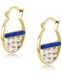 Preeti Sandhu - Ruri Lapis & Pearl Mini Hoops - Lyst