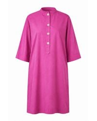 Conquista - Button-Placket Tunic Dress - Lyst