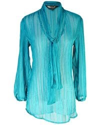 Jennafer Grace - Tie Front Blouse - Lyst