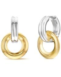 Dinny Hall - Iceni Mixed Metal Chariot Link Drop Hoops - Lyst