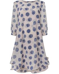 James Lakeland - Neutrals -Cream Polka Dot Dress - Lyst