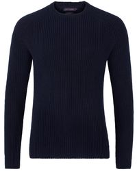 Paul James Knitwear - Cotton Clark Fisherman Rib Knit Jumper - Lyst