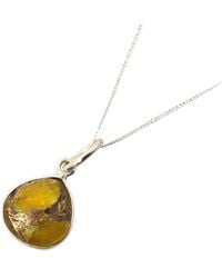 Harfi - Citrine November Birthstone Sterling Necklace - Lyst