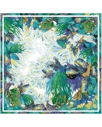 Jessie Zhao New York - Double Sided Silk Scarf Of Summer Forest Imagination - Lyst