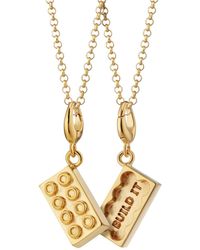 Lily Charmed - Plated Building Block Charm Necklace - Lyst