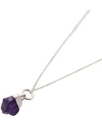 Harfi - Sterling Raw Amethyst February Birthstone Crystal Necklace - Lyst