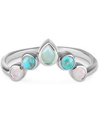 Zohreh - Semi-Precious Stone Hugging Ring Sterling - Lyst