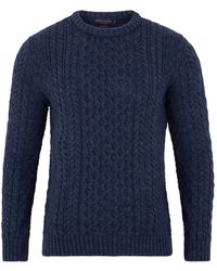 Paul James Knitwear - Fisherman's British Wool Johnson Cable Jumper - Lyst