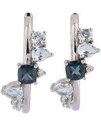 Dainty London - Topaz Gemstone Zaria Earrings - Lyst