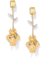 The Pink Reef - Hand Sculpted Iris Earring - Lyst