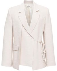 SÉLONE - Neutrals Helia Wrap Blazer - Lyst