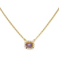 Vintouch Italy - Luccichio Amethyst And Pearl Necklace - Lyst