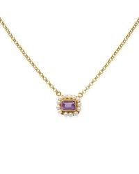 Vintouch Italy - Luccichio Amethyst And Pearl Necklace - Lyst