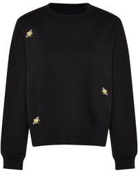 INGMARSON - Bee Embroidered Sweatshirt Dropped Shoulder - Lyst