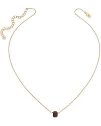Heather Hawkins Jewelry - Tiny Faceted Emerald Cut Gemstone Necklace - Lyst