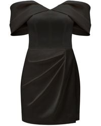Tia Dorraine - Heavenly Kissed Draped Satin Mini Dress - Lyst