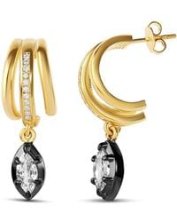 SHYMI - Layered Hoop Fancy Shape Drop Earrings - Lyst