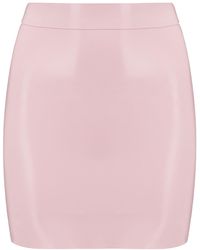 Elissa Poppy - Latex Mini Skirt - Lyst