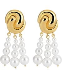 Zepplin the Label - Celeste Earrings – Sculptural Pearls Earrings - Lyst