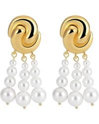 Zepplin the Label - Celeste Earrings – Sculptural Pearls Earrings - Lyst