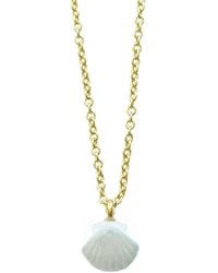 POPORCELAIN - Mini Porcelain Seashell Necklace, Tone - Lyst