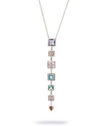Ebru Jewelry - Aurora Gemstone Y-Drop Statement Necklace - Lyst