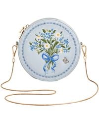 Fable England - Isabel Floral Bow Embroidered Circle Bag - Lyst