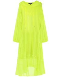 Sylvia Piechulla - Aphrodite Neon Lime Holiday Resort Midi Dress With Hoodie- Inclusive Plus Size Up To Uk 18/ Us 14 - Lyst