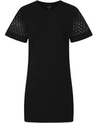 Sophie Cameron Davies - Lace Sleeve Cotton T-Shirt Dress - Lyst